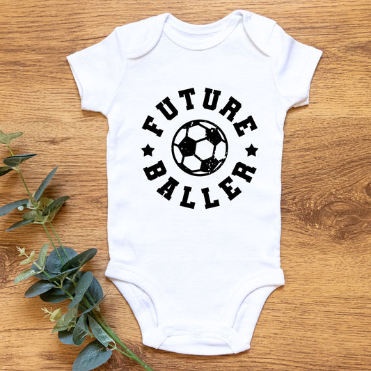 Personalized "Future Baller" Football Baby Romper