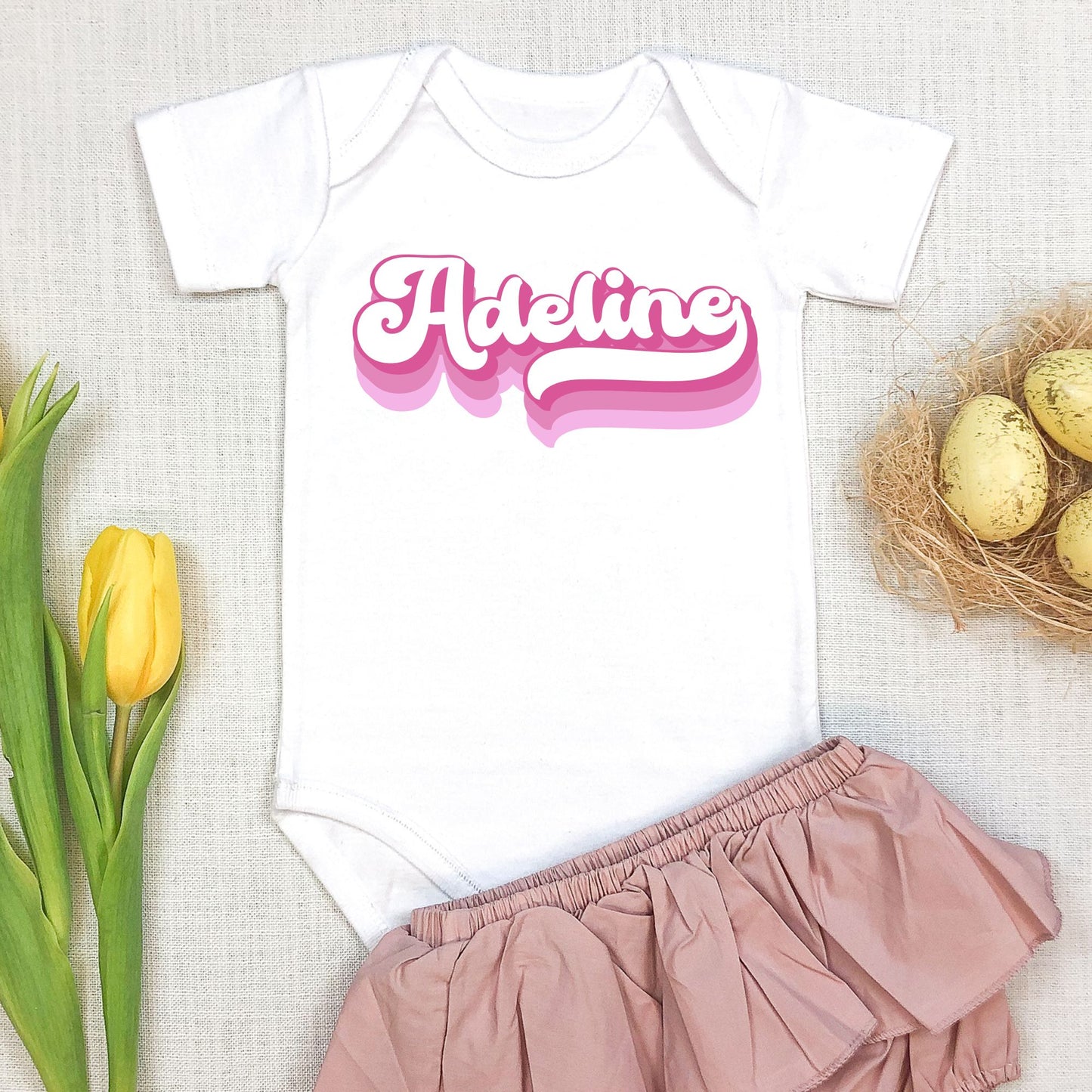 Personalized "Glow Name" Baby Romper / Baby Tees