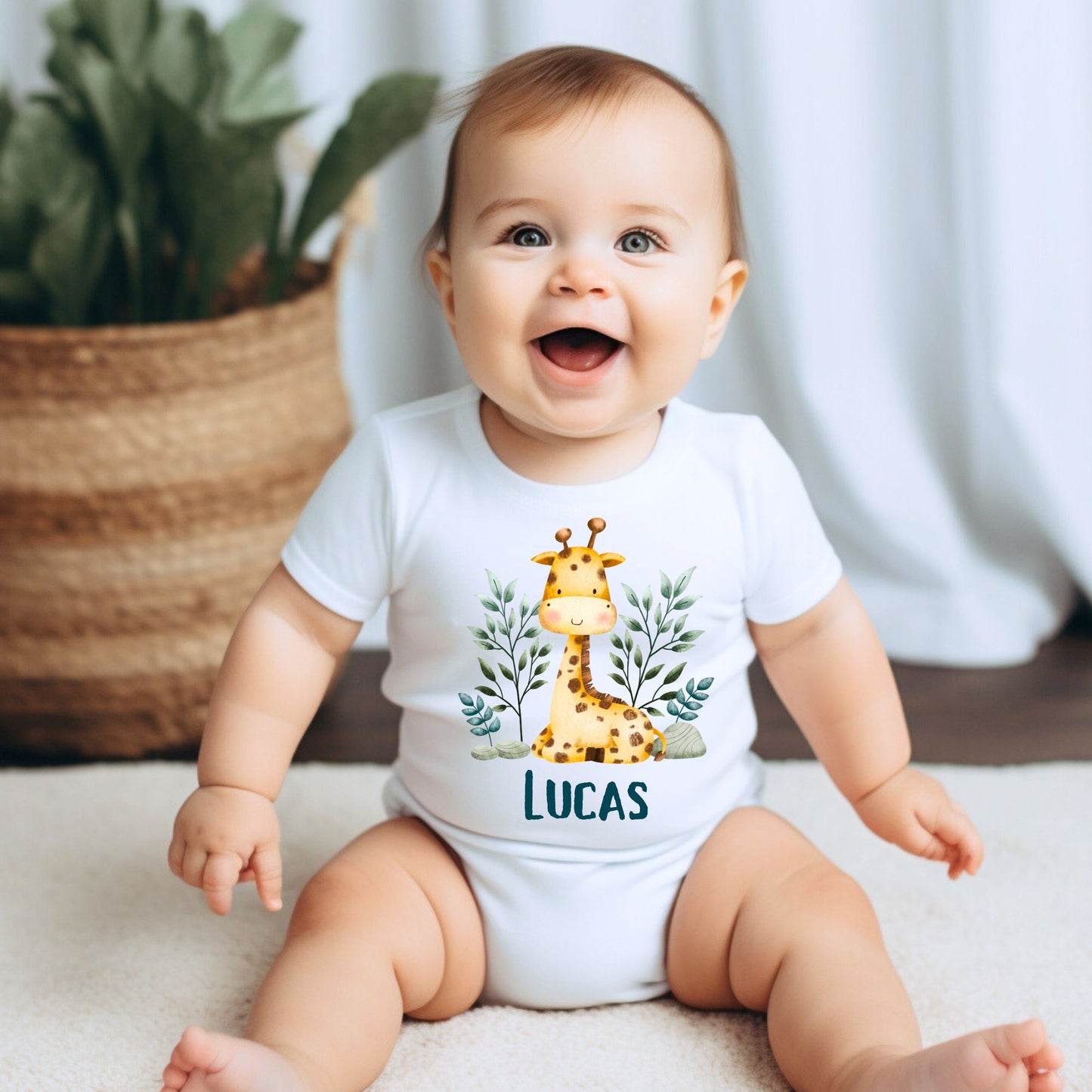 Personalized "Jungle Safari" Baby Romper