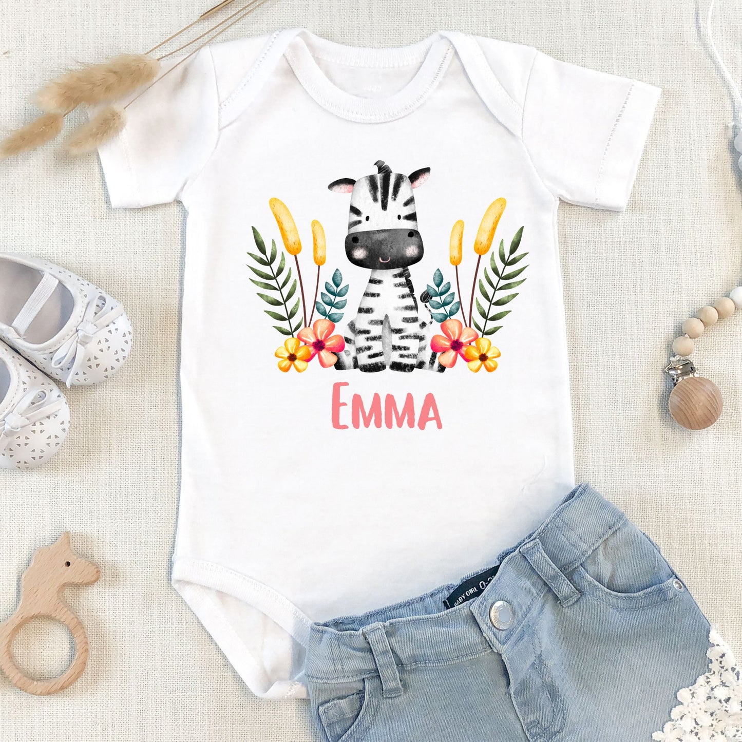 Personalized "Jungle Safari" Baby Romper