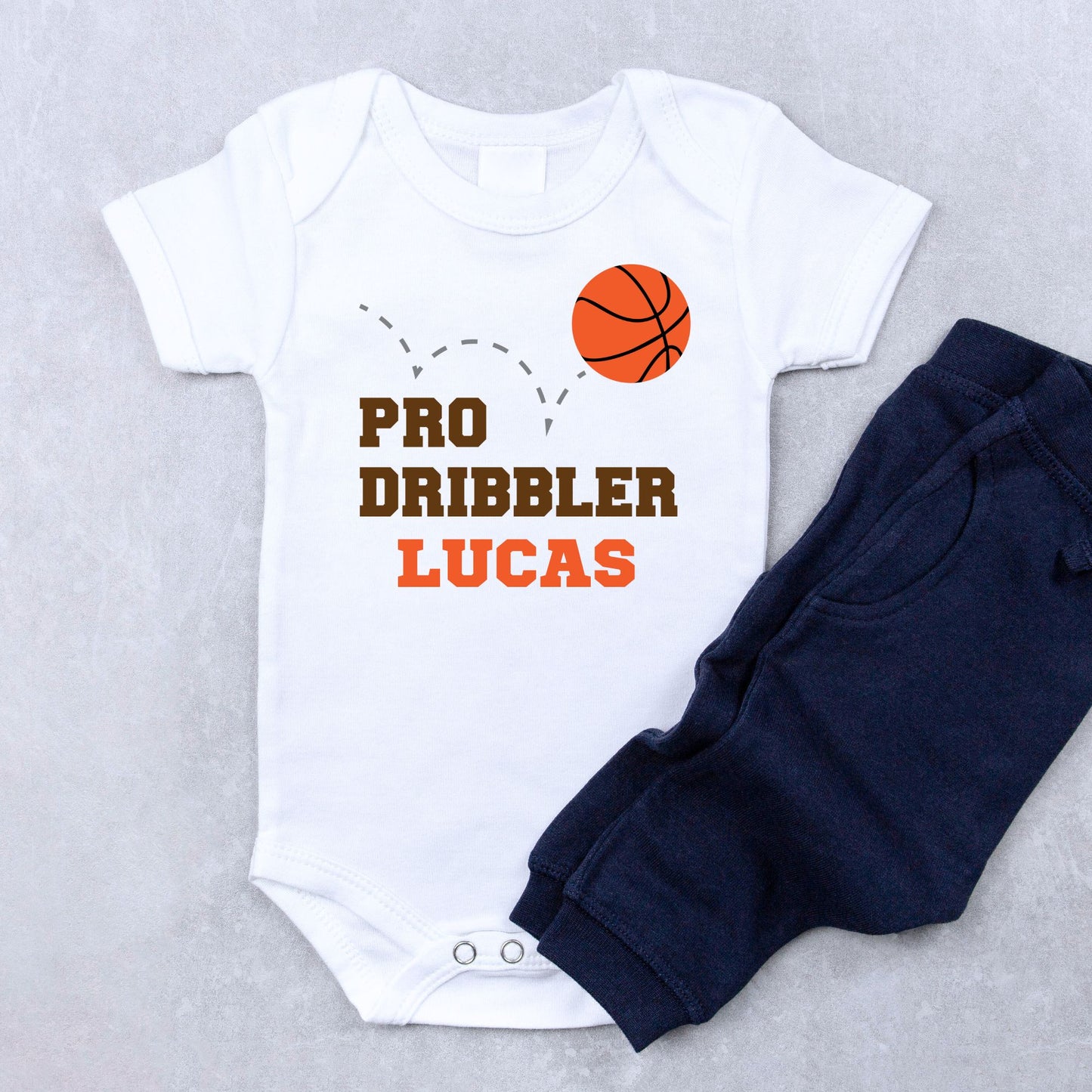 Personalized "Pro Dribbler"  Sports Baby Romper