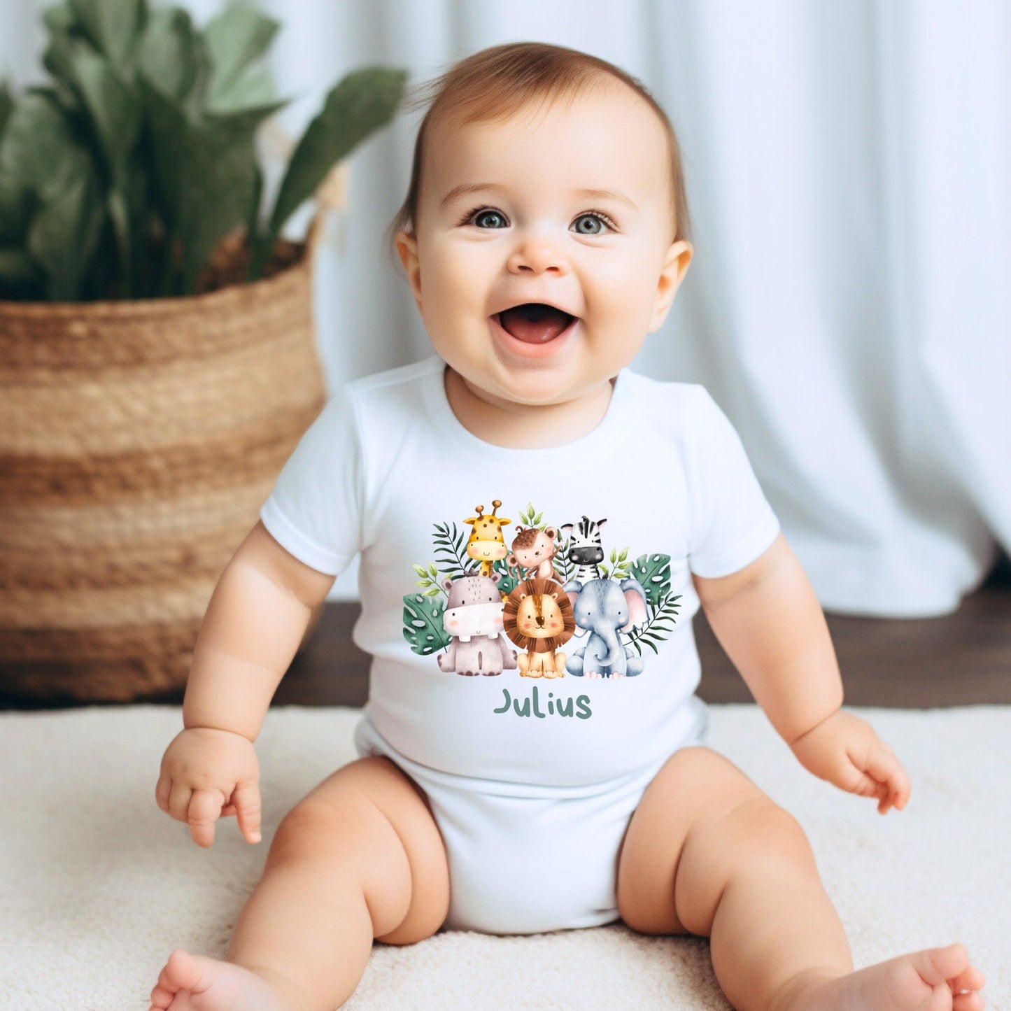 Personalized "Safari Pals Adventure" Baby Romper