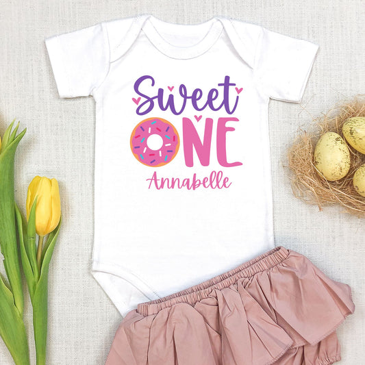 Personalized "Sweet One" Birthday Baby Romper / Baby Tees