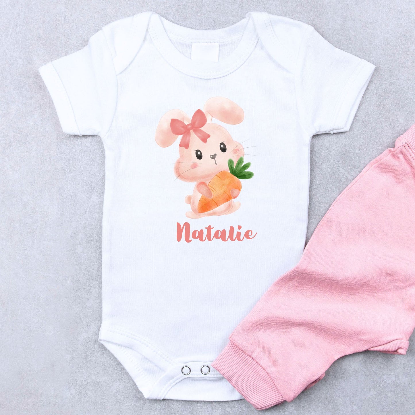 Personalized "Sweet Rabbit" Bunny Baby Romper