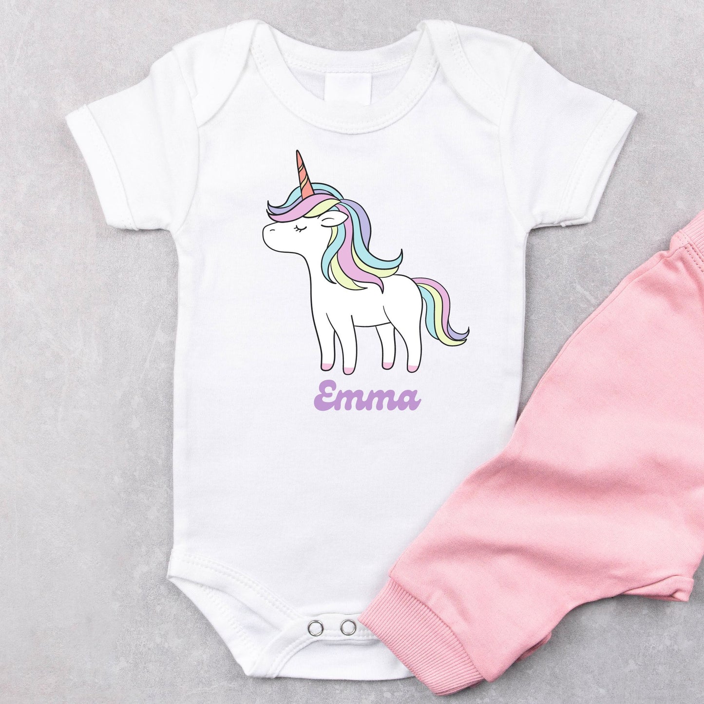 Personalized "Unicorn Magic" Baby Romper