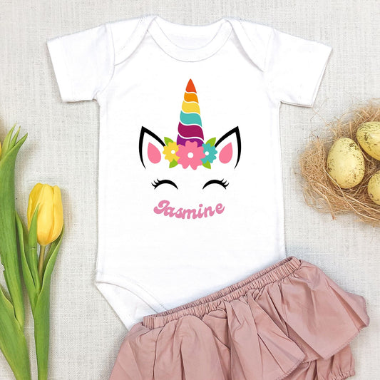 Personalized "Whimsical" Unicorn Baby Romper