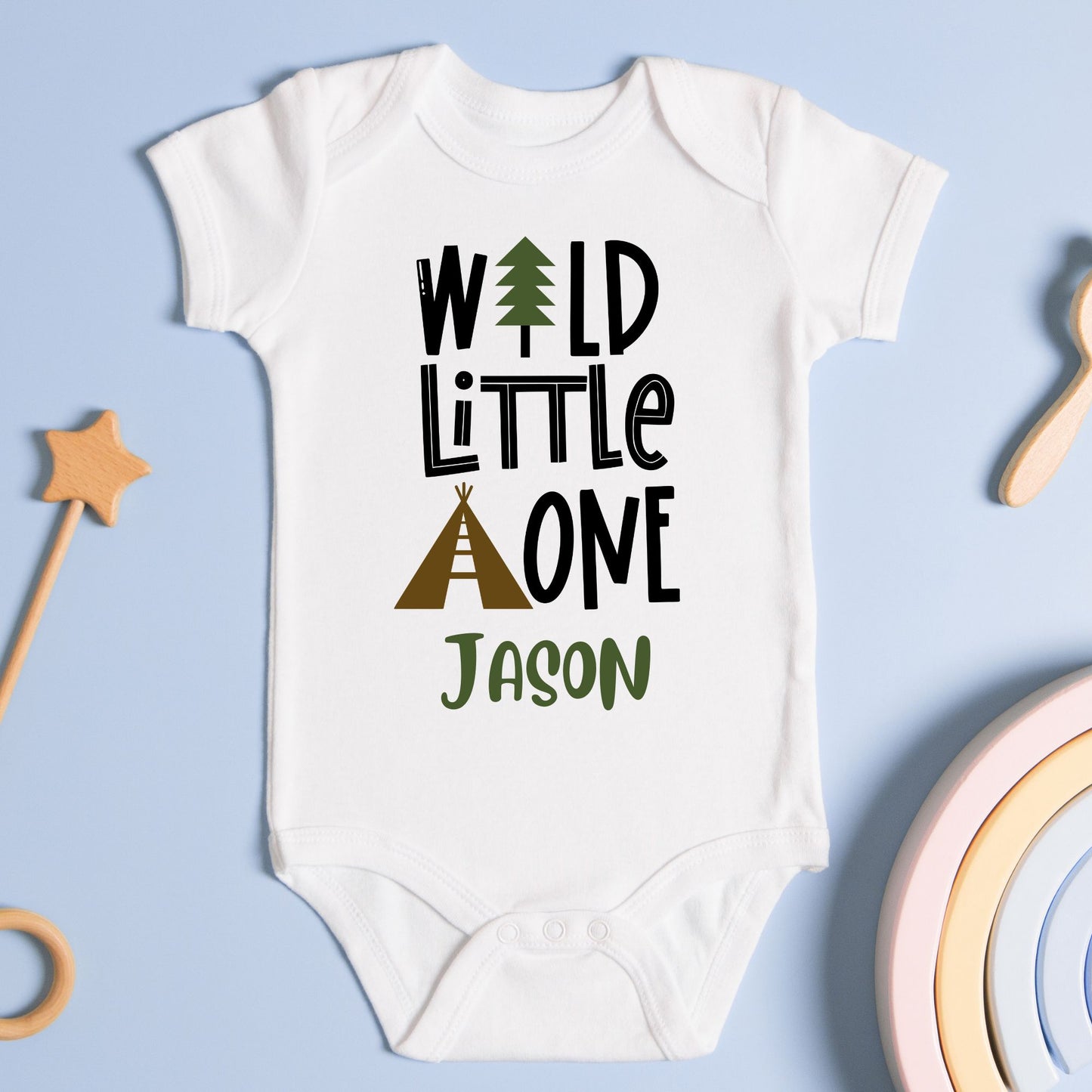 Personalized "Wild Little One" Baby Romper