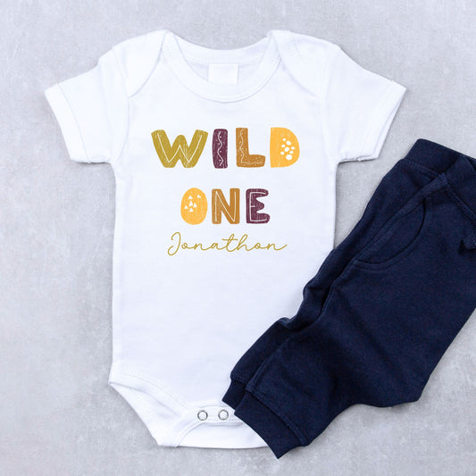 Personalized "Wild One" Birthday Baby Romper / Baby Tees