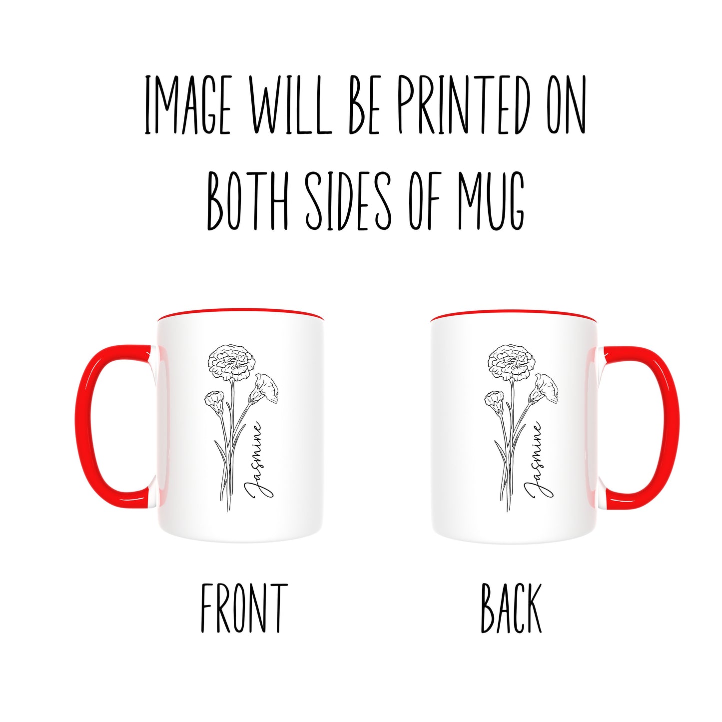 Personalized Birth Flower Mug Gift For Mom