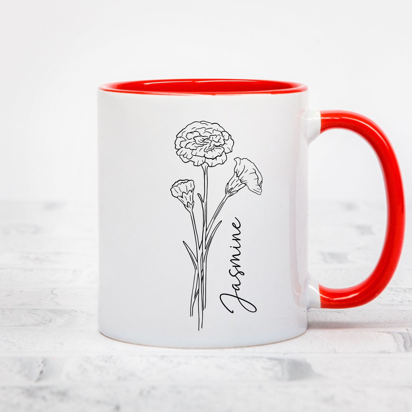 Personalized Birth Flower Mug Gift For Mom