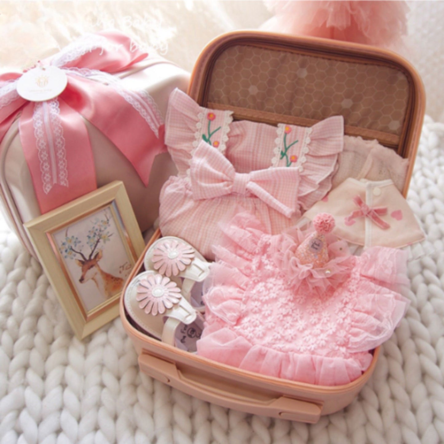 Pretty Pink Baby Girl Baby Gift Set 6-12 Months