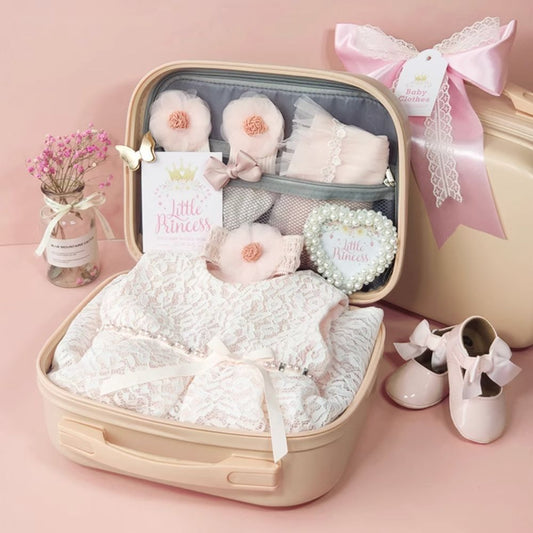 Pretty in Pink Luggage Baby Girl Gift Set 3-6 Months