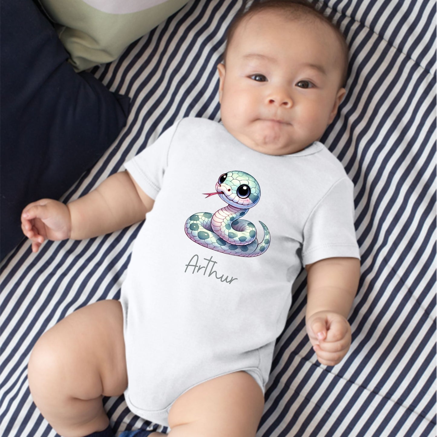 Prince Charming: Personalized Snake Baby Romper