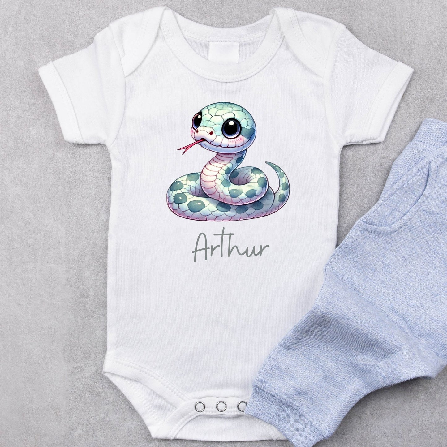 Prince Charming: Personalized Snake Baby Romper