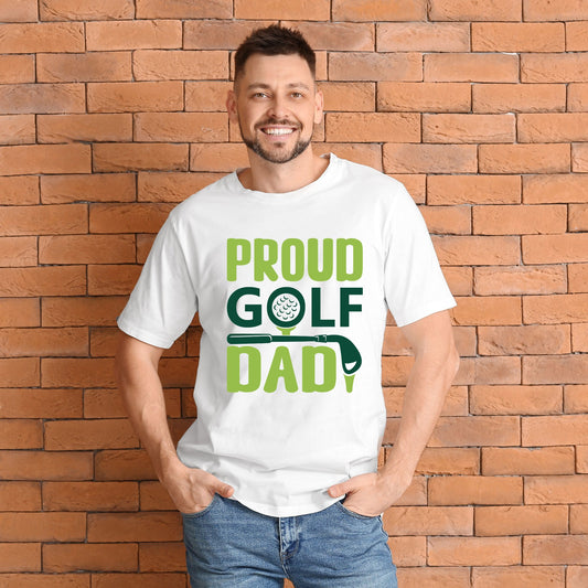 "Proud Golf Dad" - Short Sleeved Dad Shirt for Father's Day