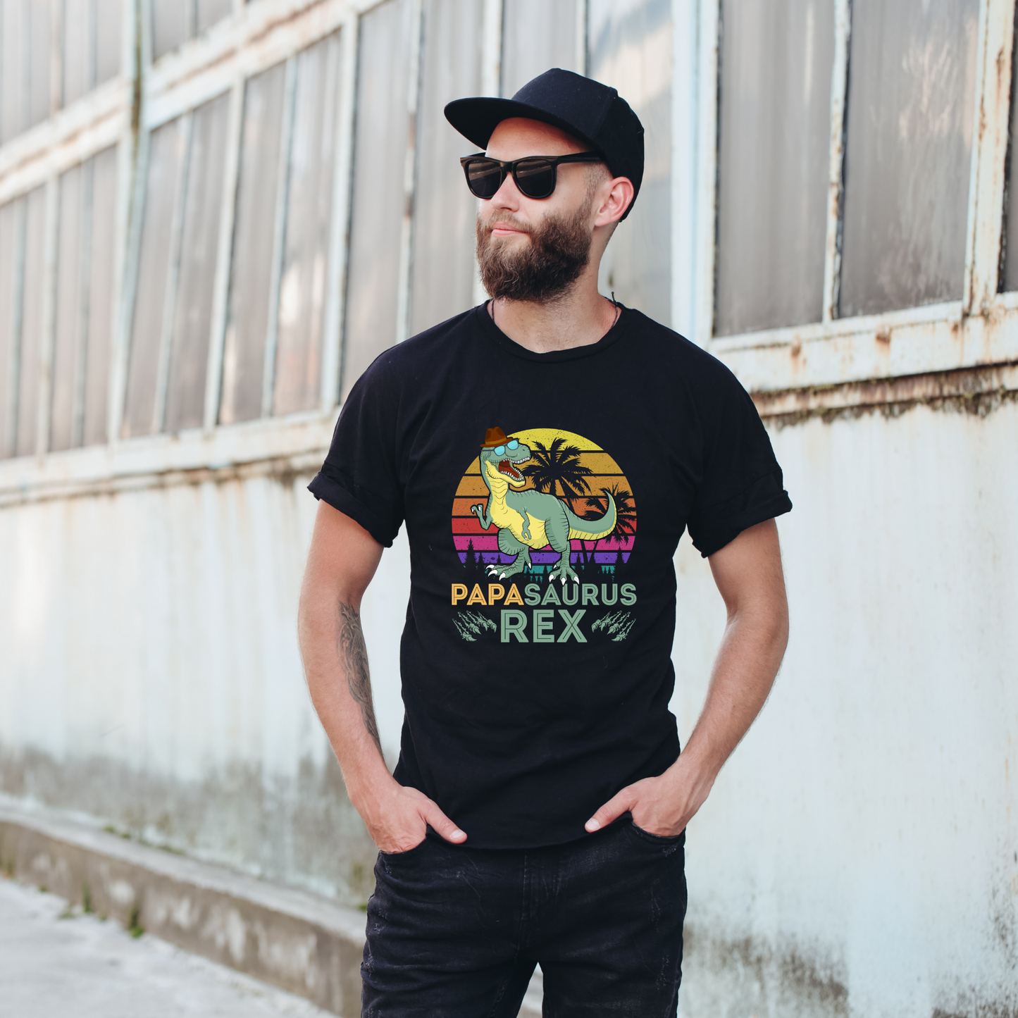 Papasaurus Rex T-Shirt - Funny Dad Shirt