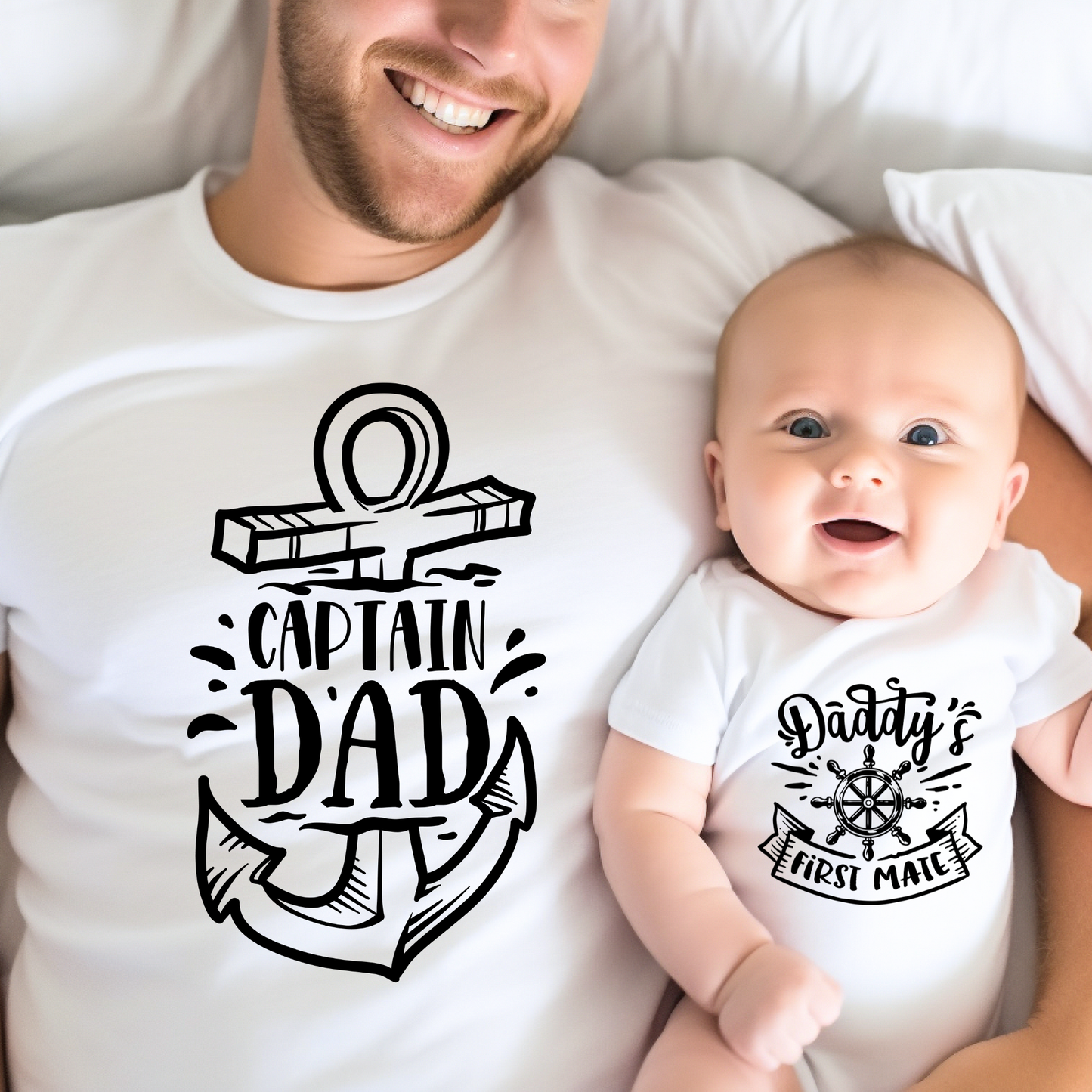Ready to Set Sail! (Captain & First Mate) - Daddy and Baby Matching Outfits
