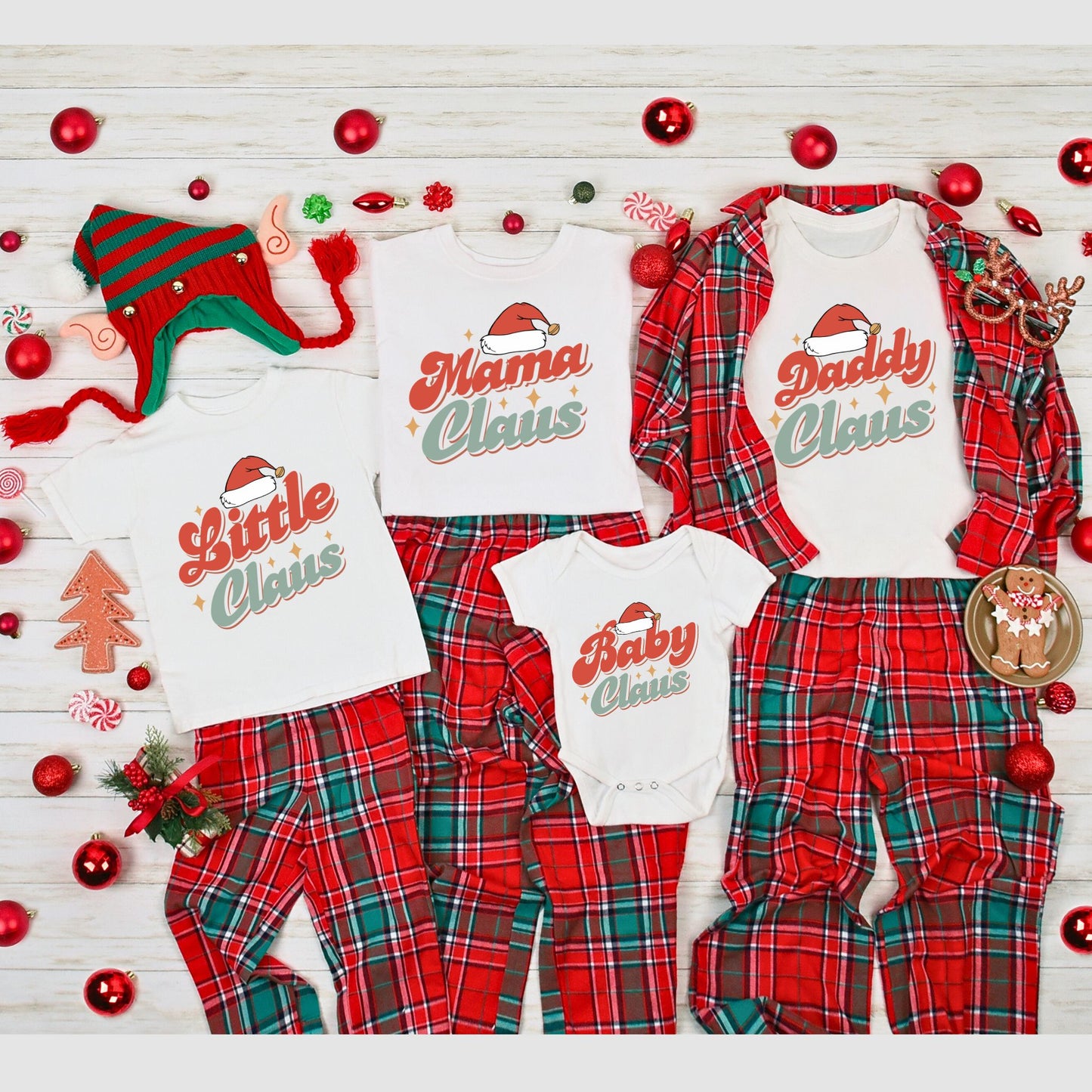 Santa's Family Matching Christmas Family T-Shirts