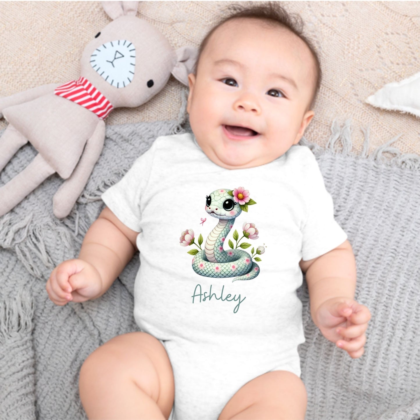 Sassy Snake: Personalized Baby Romper