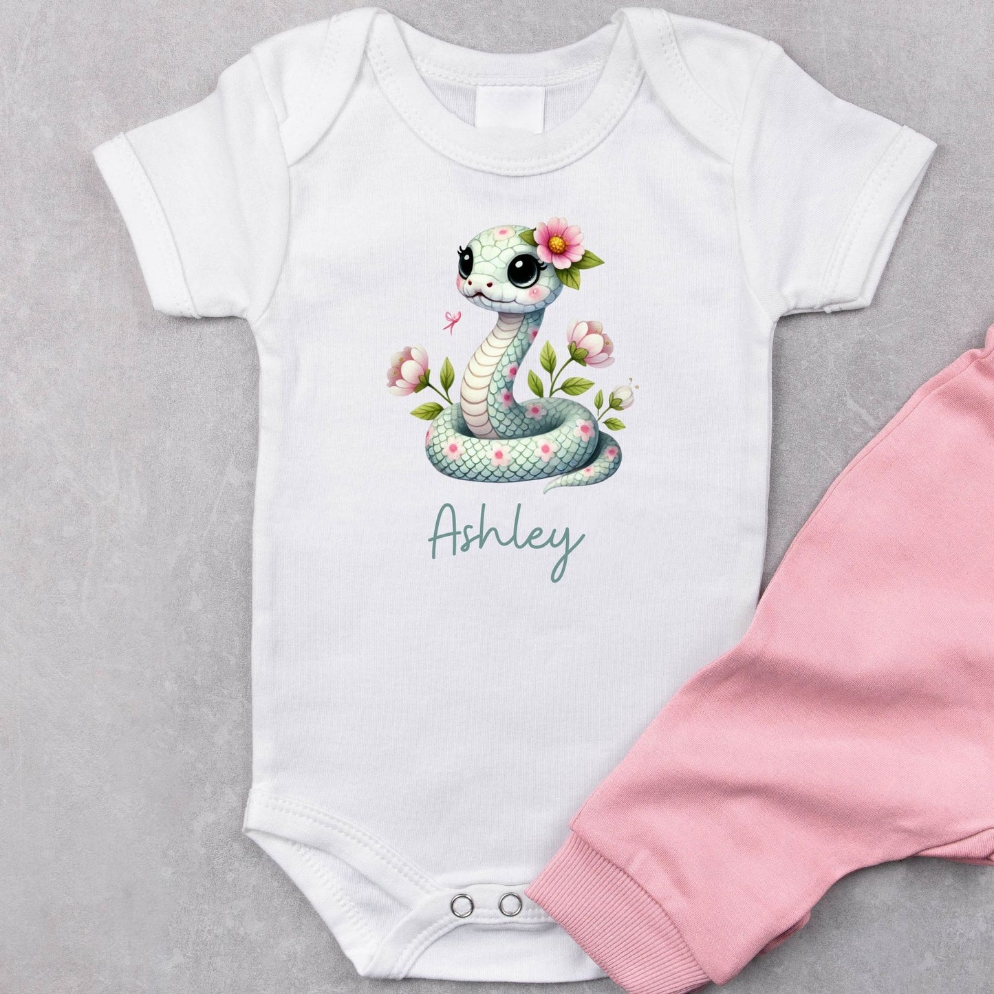 Sassy Snake: Personalized Baby Romper