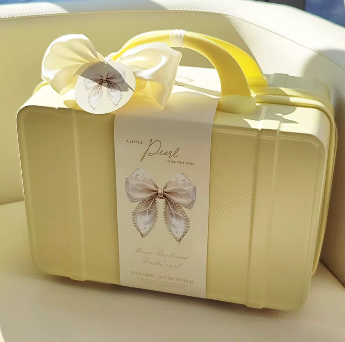 Golden Hues Baby Girl Gift Set Luggage - Best Baby Gift Singapore (3-6 Months)
