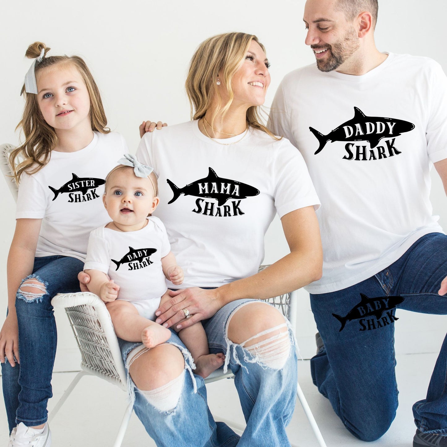 Fin-tastic Family Shark Tees: Matching Family T-Shirts