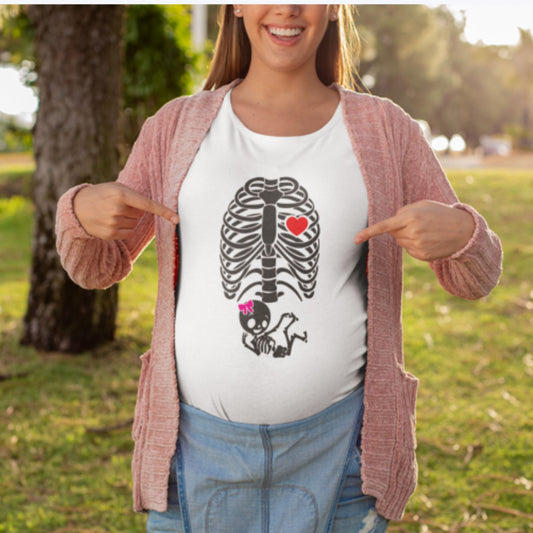 Skeleton Baby Bump - Mom T-Shirt