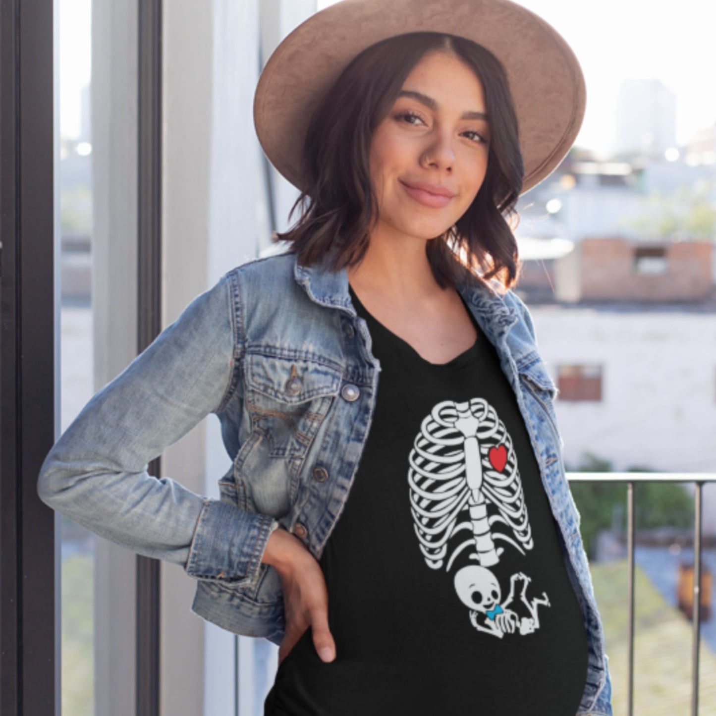 Skeleton Baby Bump - Mom T-Shirt