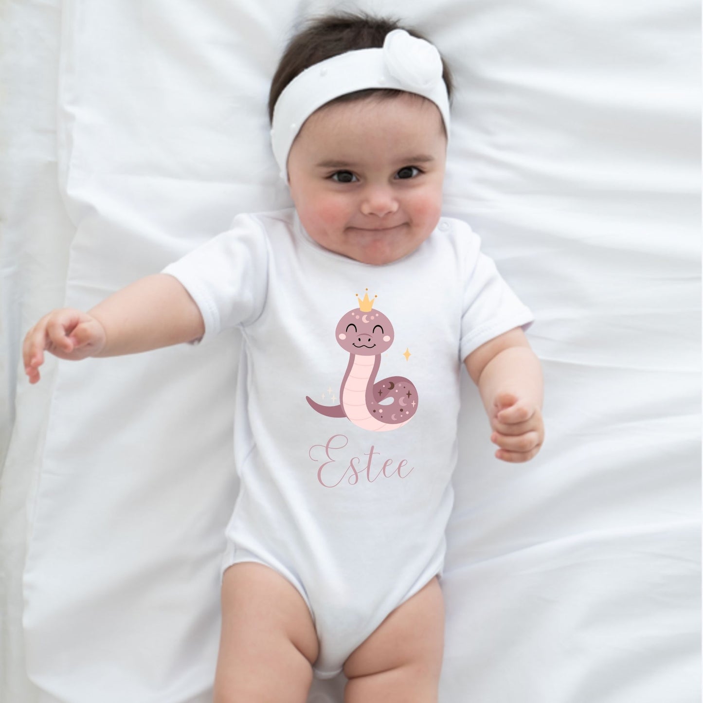 Slithering Princess Personalized Baby Romper