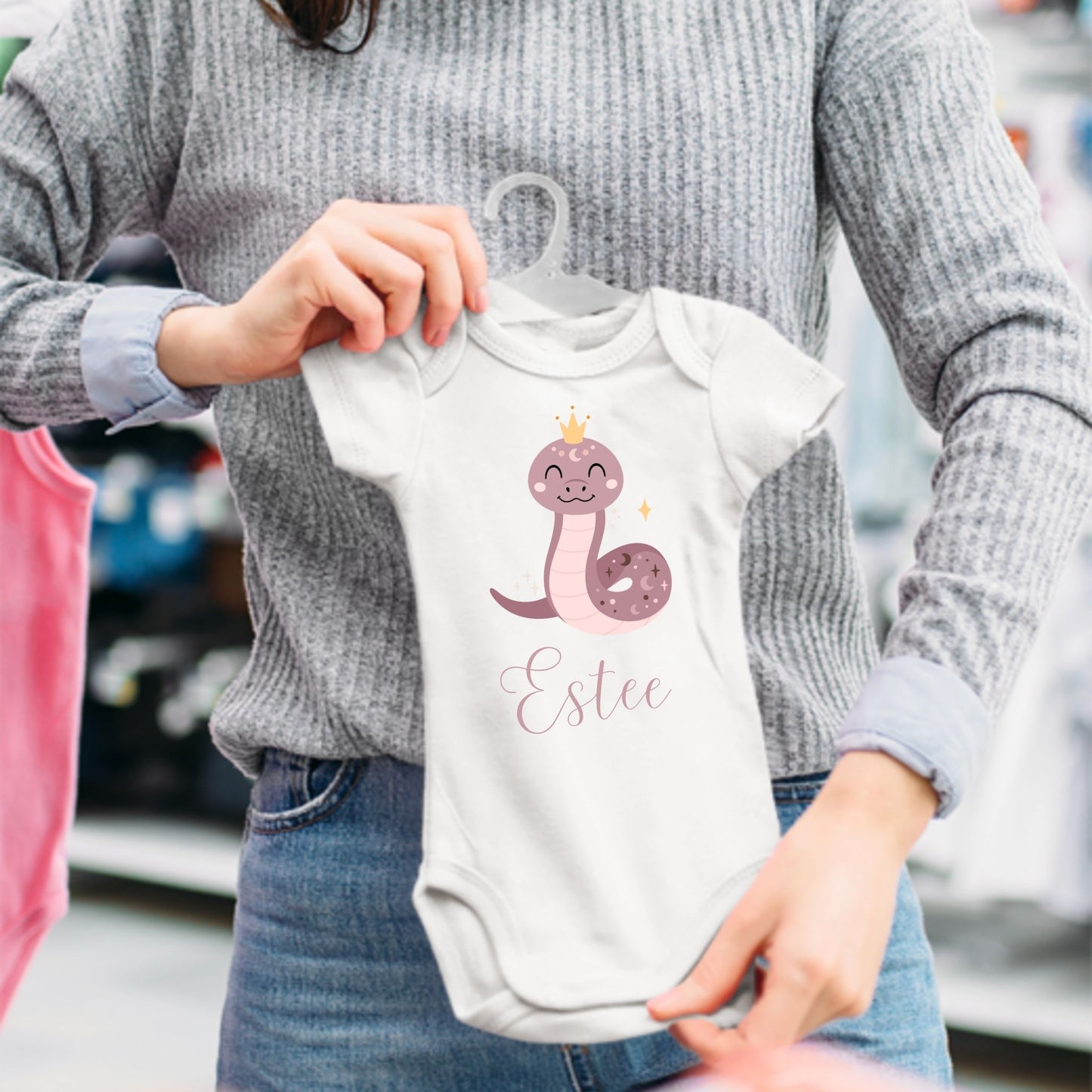 Slithering Princess Personalized Baby Romper