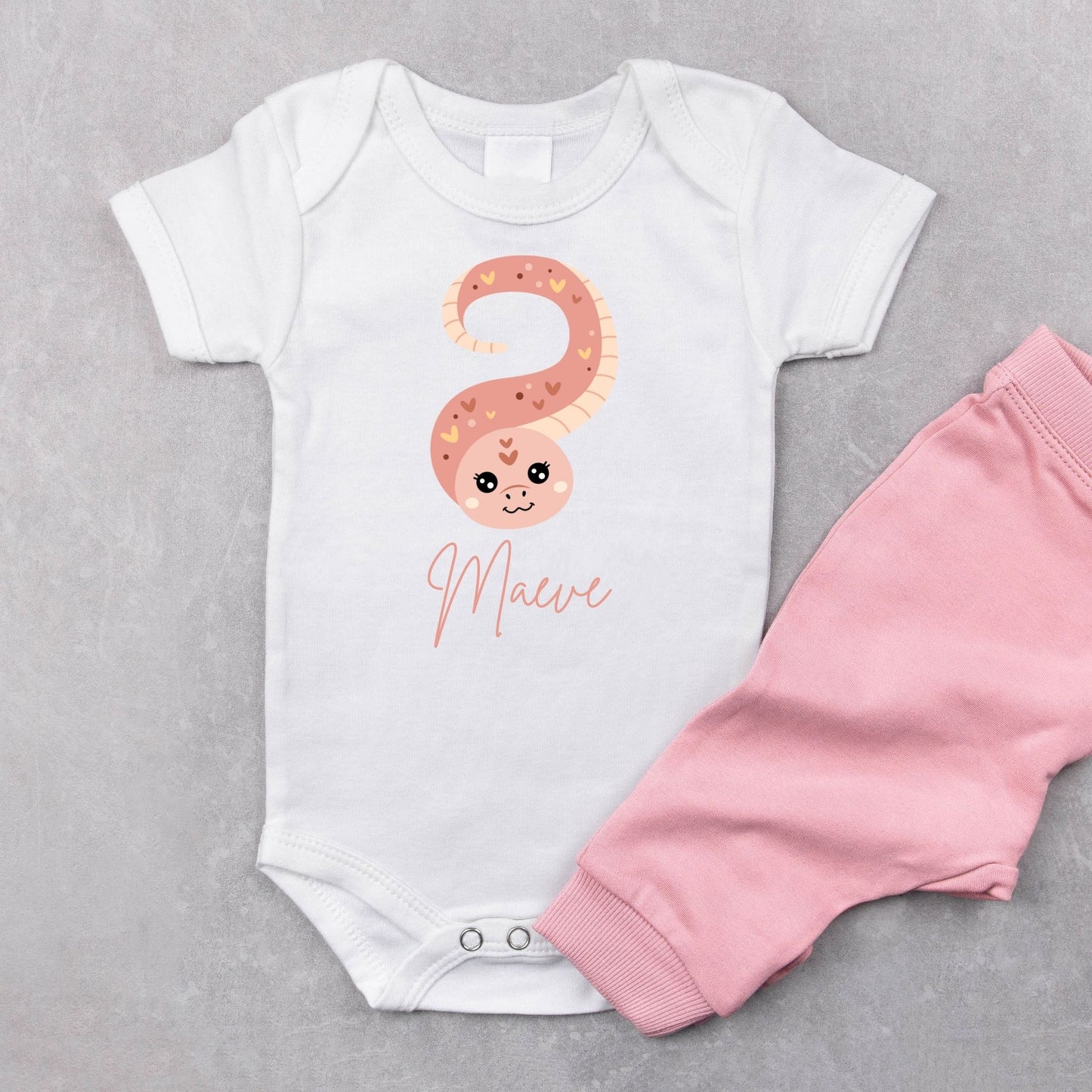 Snake Sweetie: Personalized Baby Romper