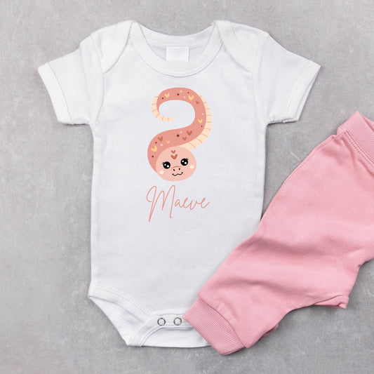 Snake Sweetie: Personalized Baby Romper