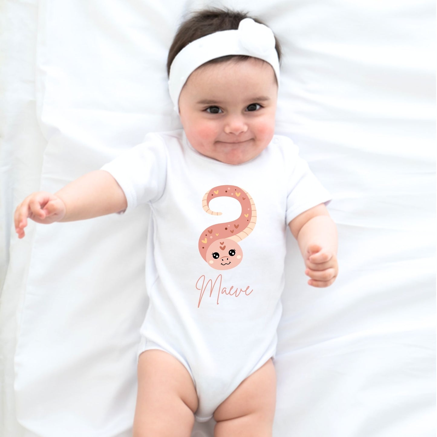 Snake Sweetie: Personalized Baby Romper