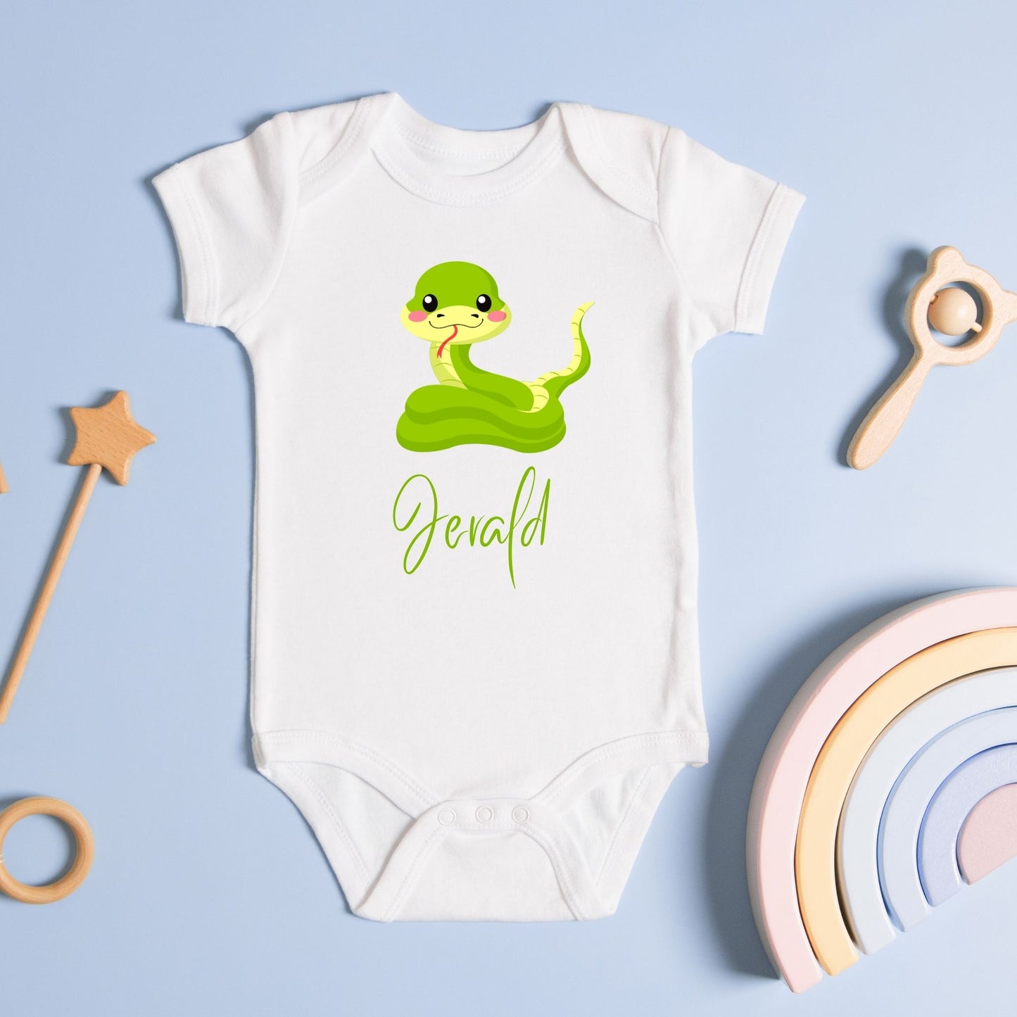 Sssmarty Snake: Personalized Snake Baby Romper