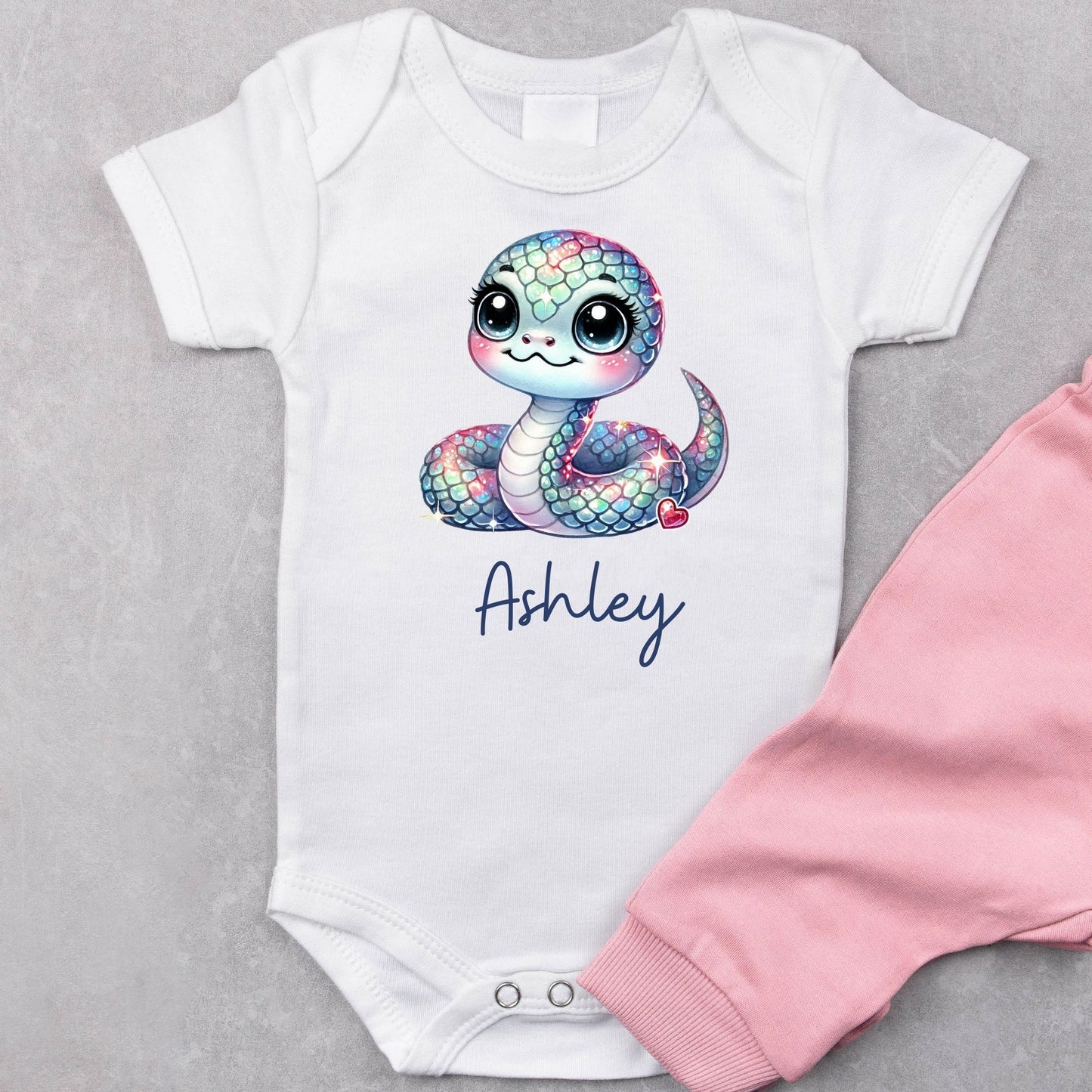 Sssparkling Snake: Personalized Baby Romper