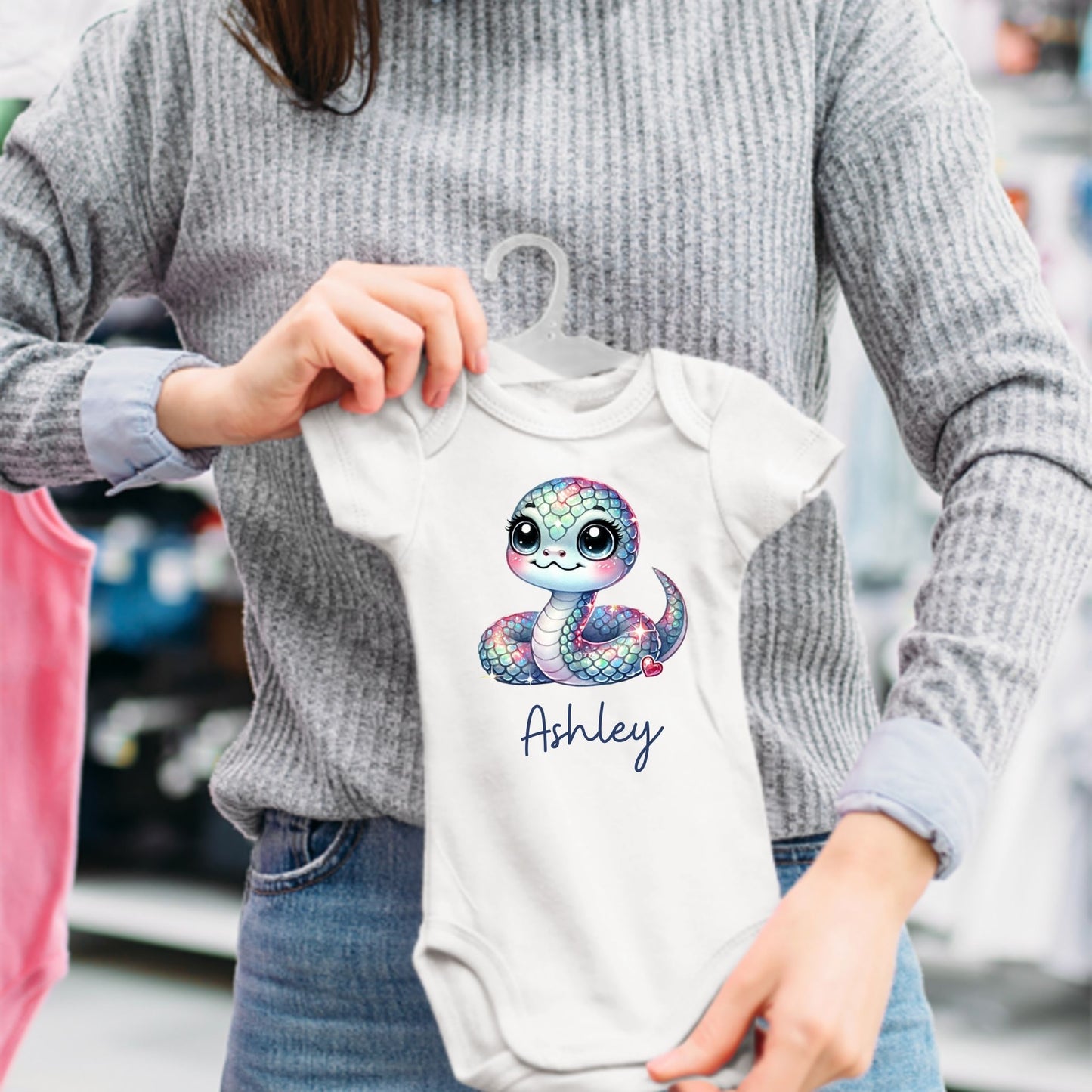 Sssparkling Snake: Personalized Baby Romper