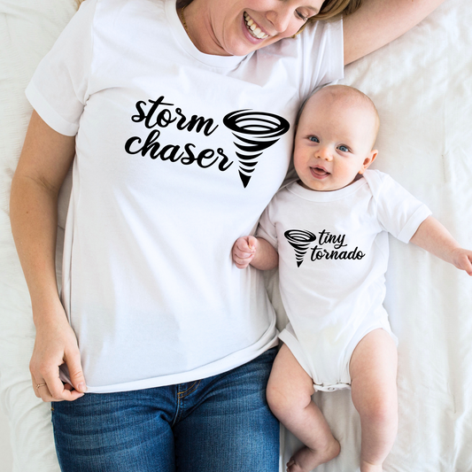Storm Chaser Mom & Tiny Tornado Baby - Mommy and Me Outfits