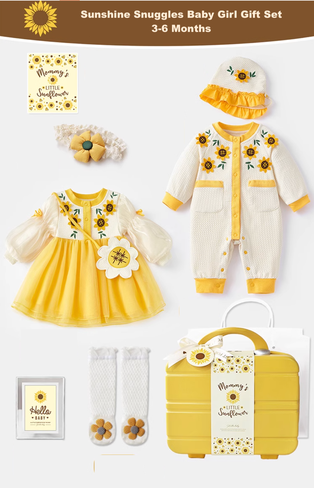 Sunshine Snuggles Baby Girl Gift Set 3-6 Months