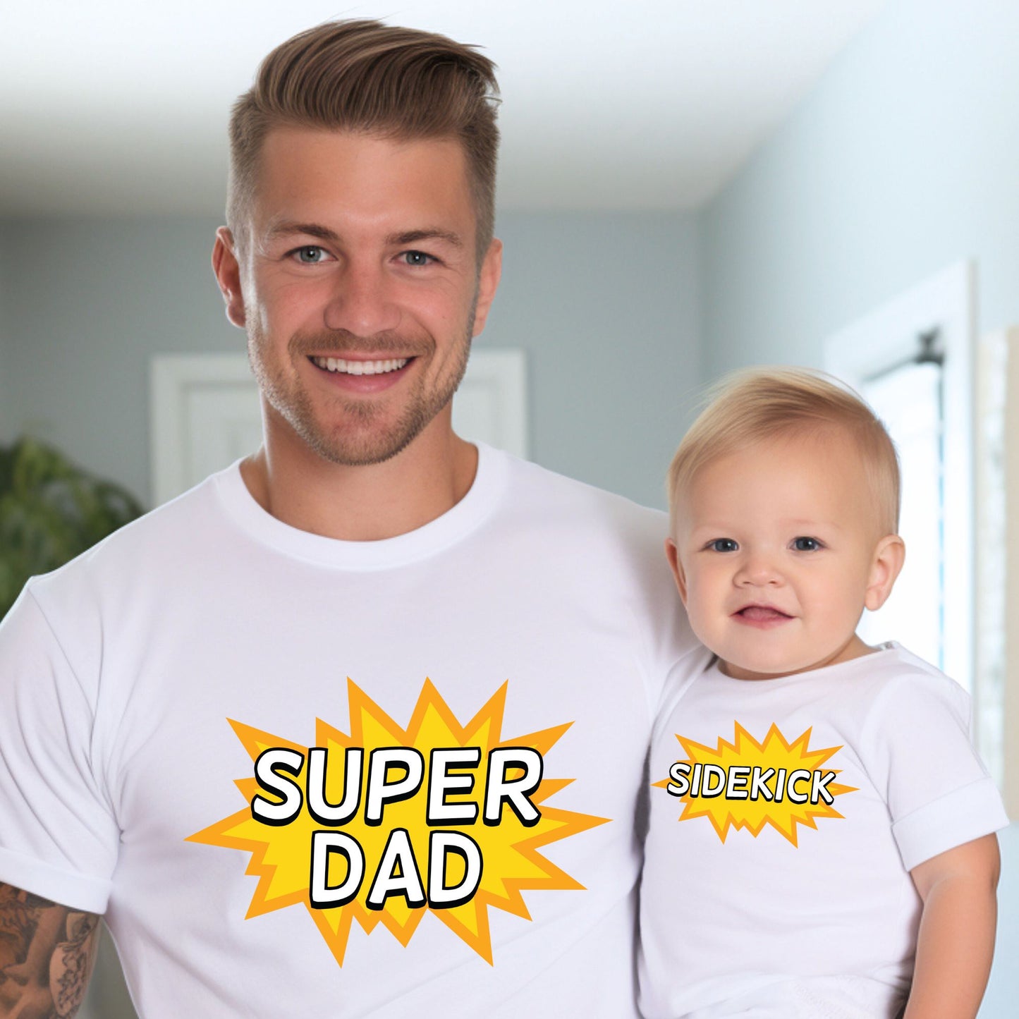 Super Dad - Daddy and Baby Matching Outfits