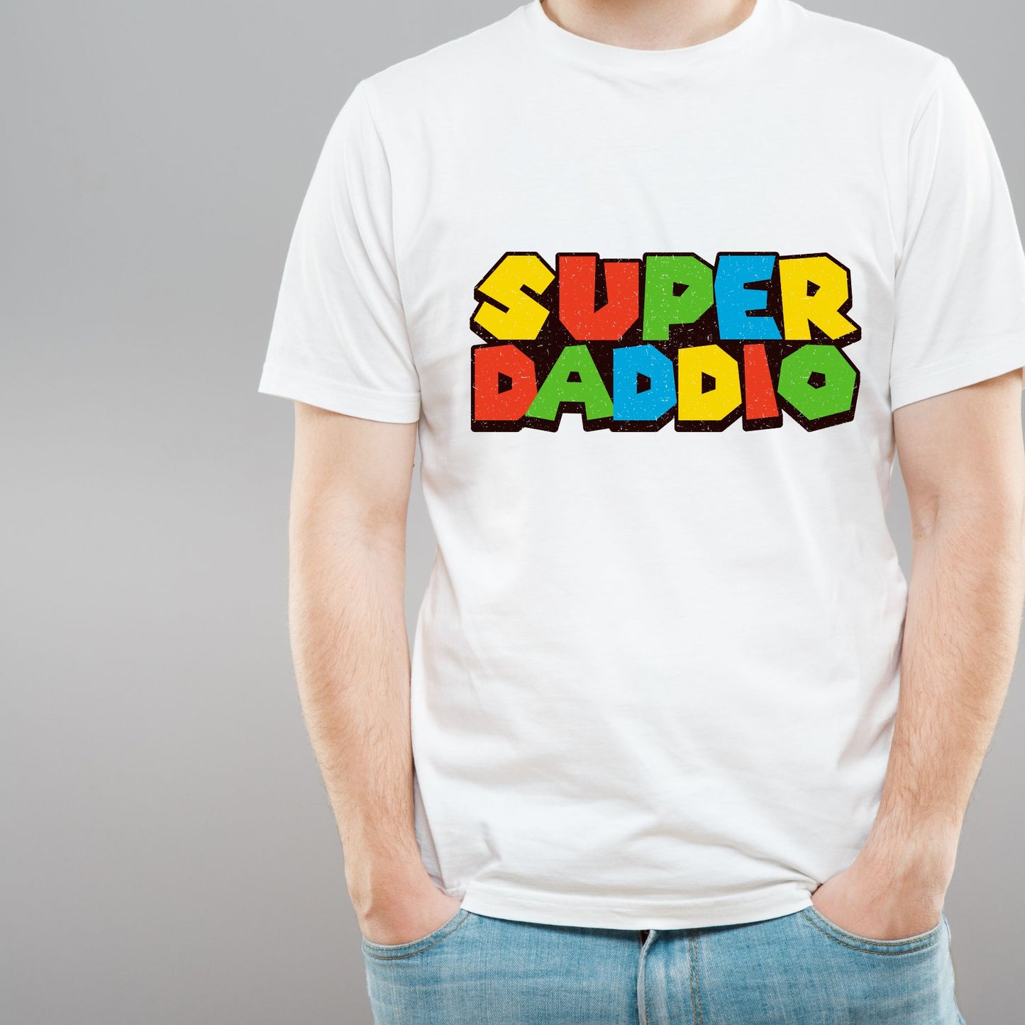 "Super Daddio" Bold & Colorful Father's Day T-Shirt