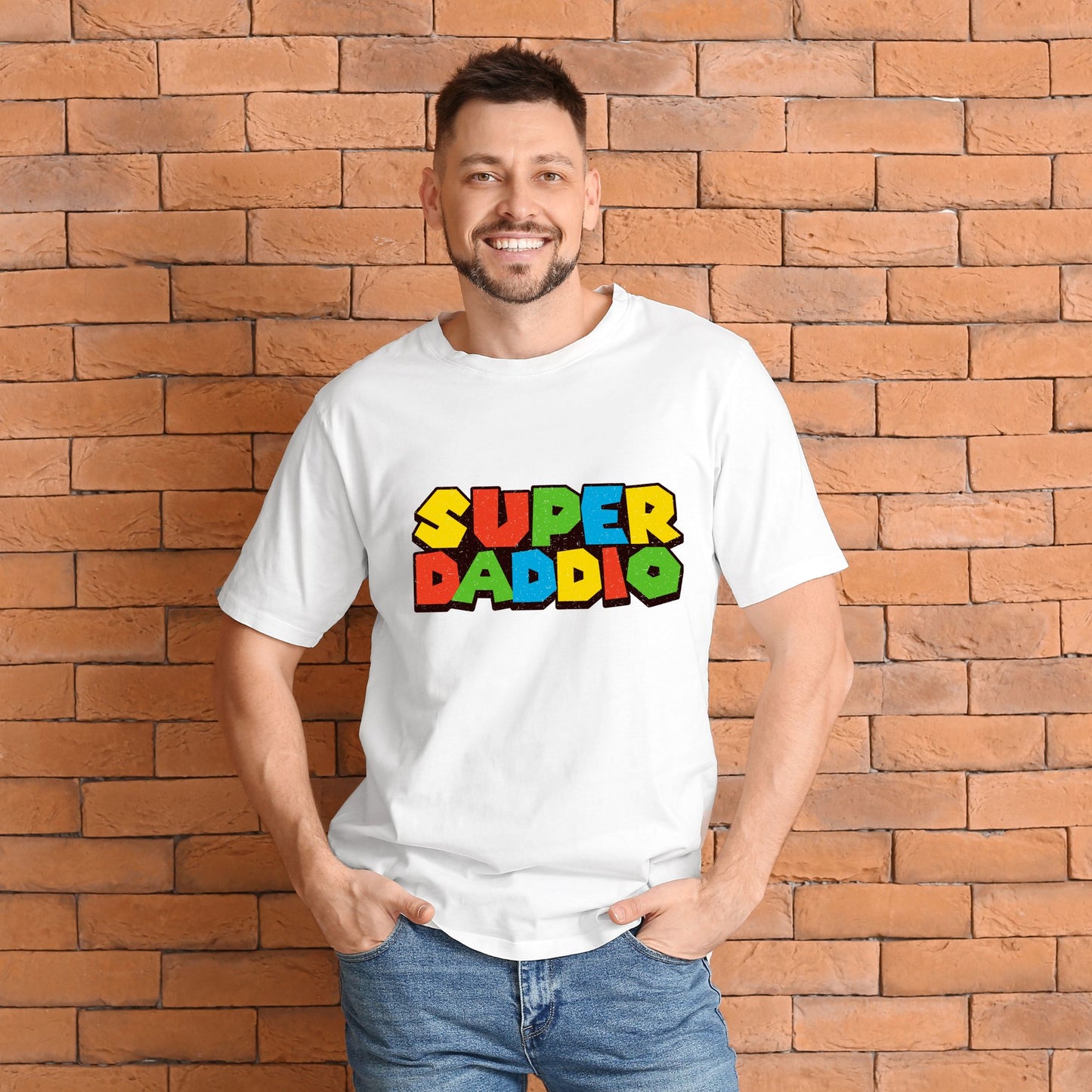 "Super Daddio" Bold & Colorful Father's Day T-Shirt