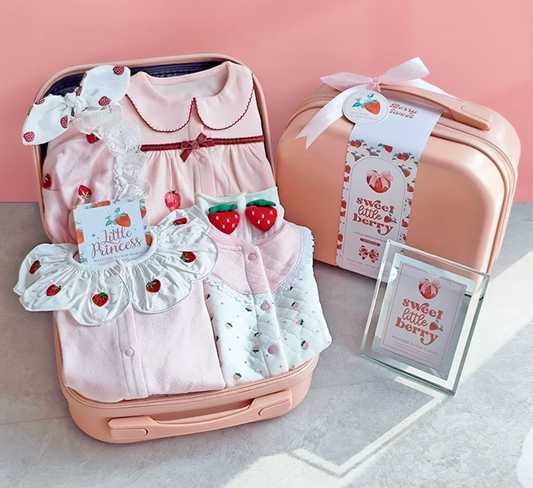 10 Pc Sweet Strawberry Baby Luggage - Best Baby Gift Singapore (6-12 Months)