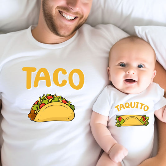 Taco & Taquito - Dad and Baby Matching Outfits