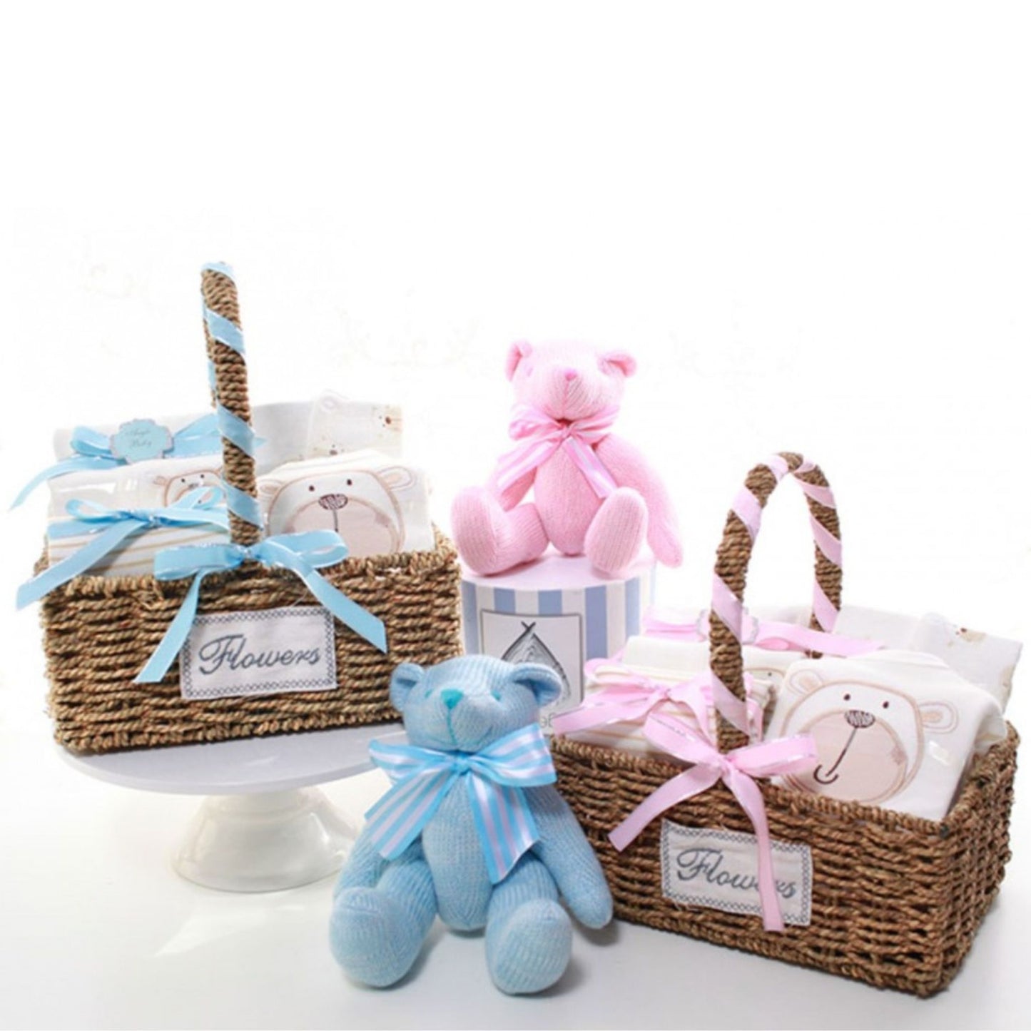 Sweet Pink Bear Baby Girl Gift Basket 6-9 Months
