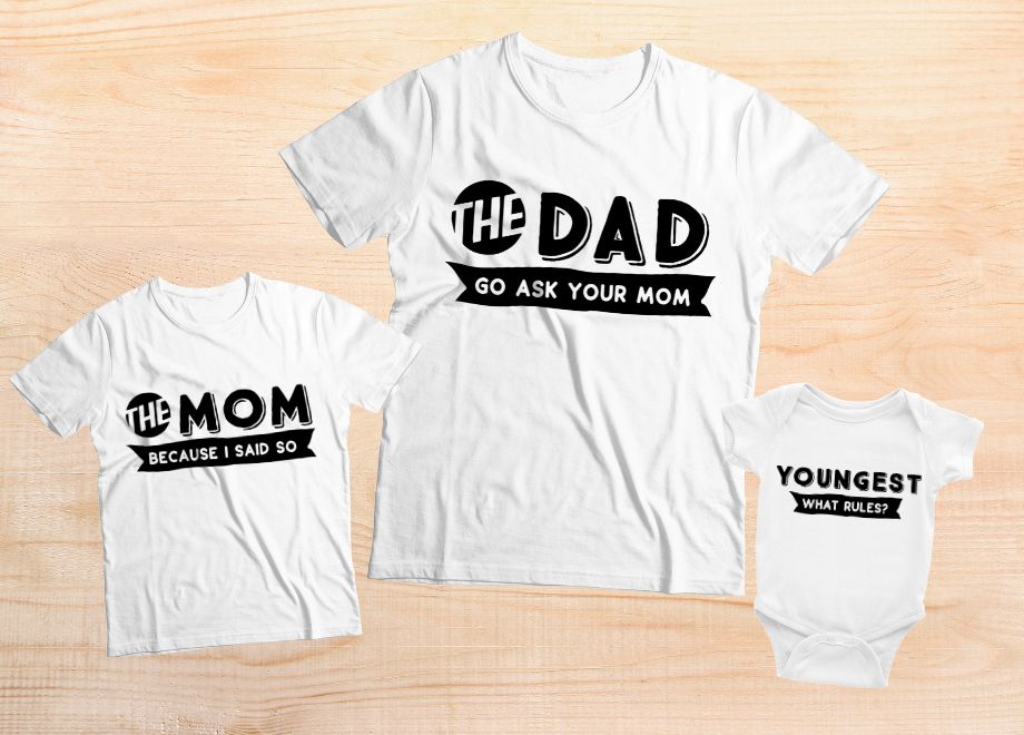 'Roles Edition' Matching Family Tees with a Twist