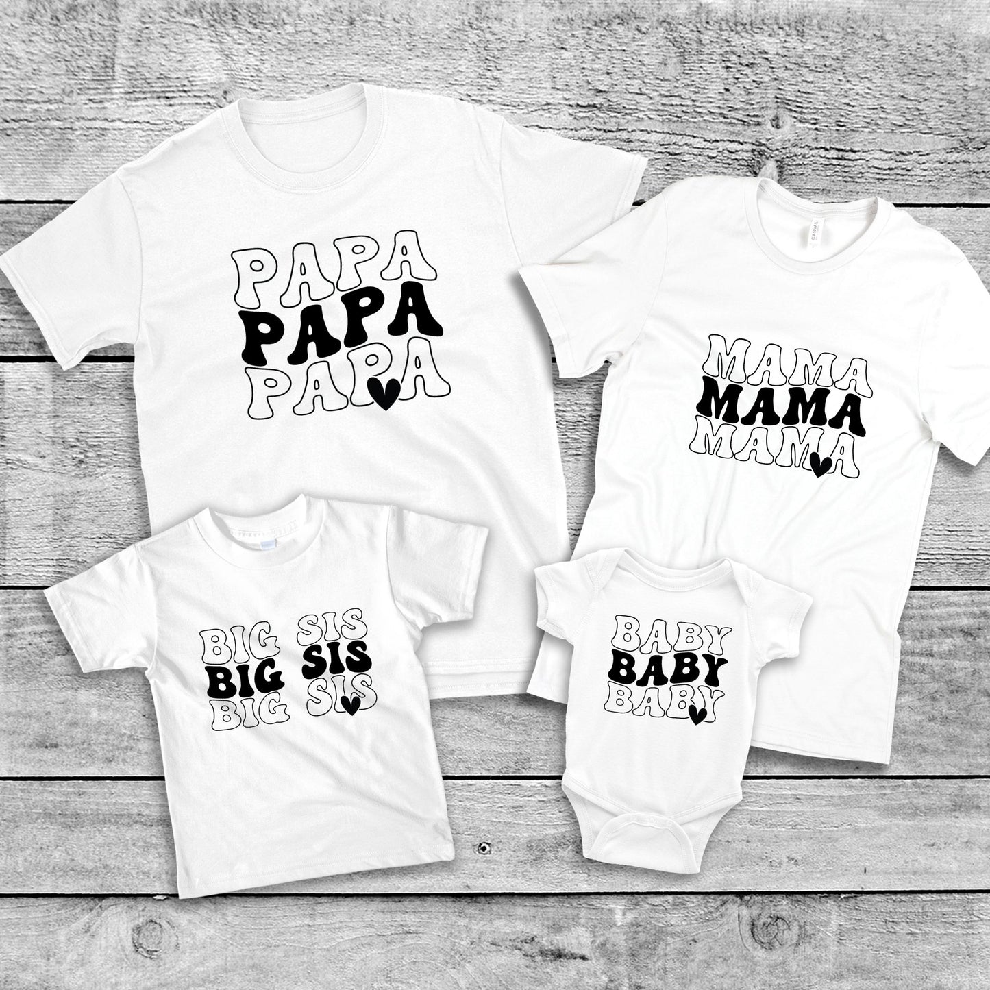 Together We Shine – Matching Family T-Shirts & Baby Romper Set