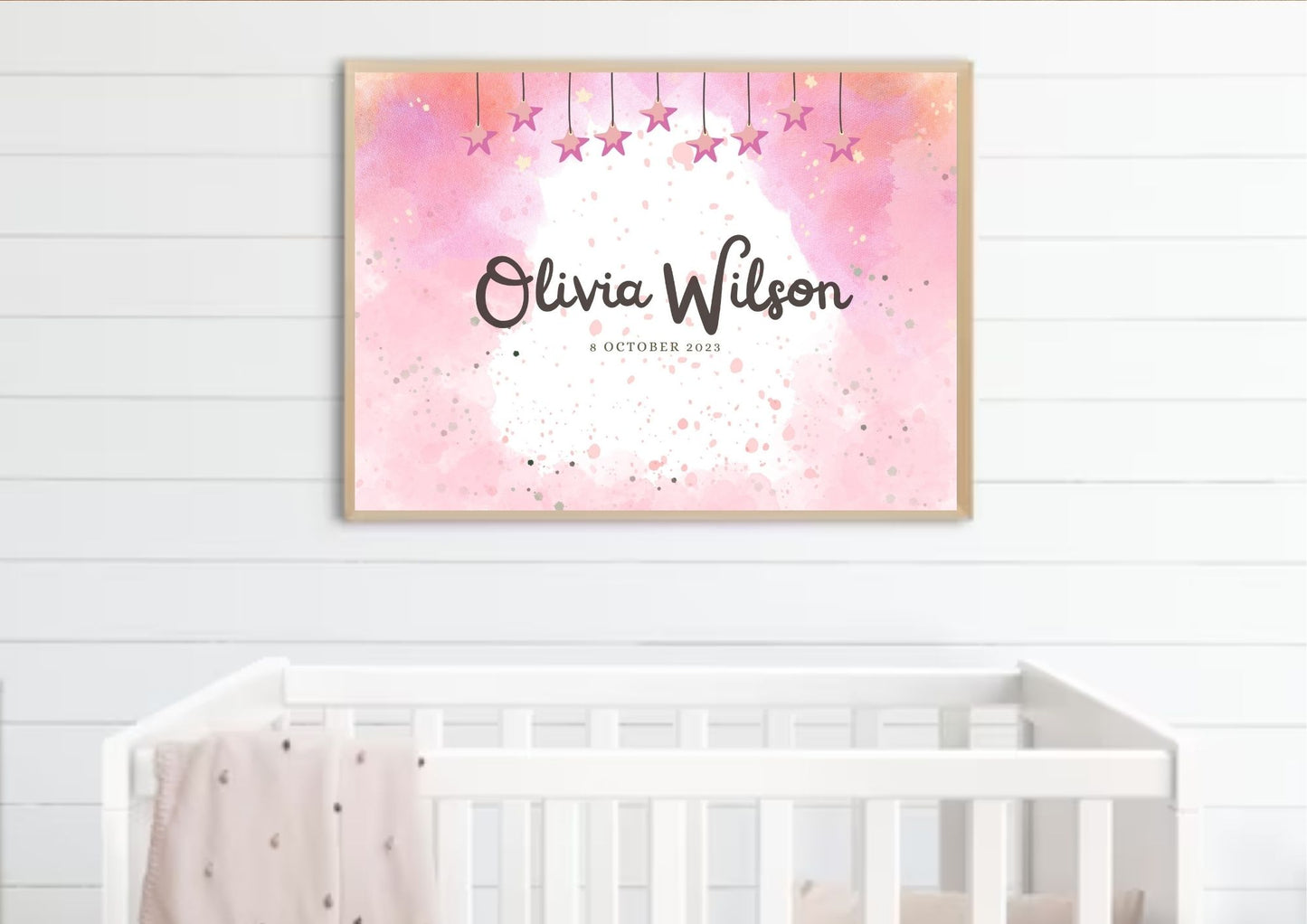 Twinkle Dreams: Personalized Name Nursery Poster