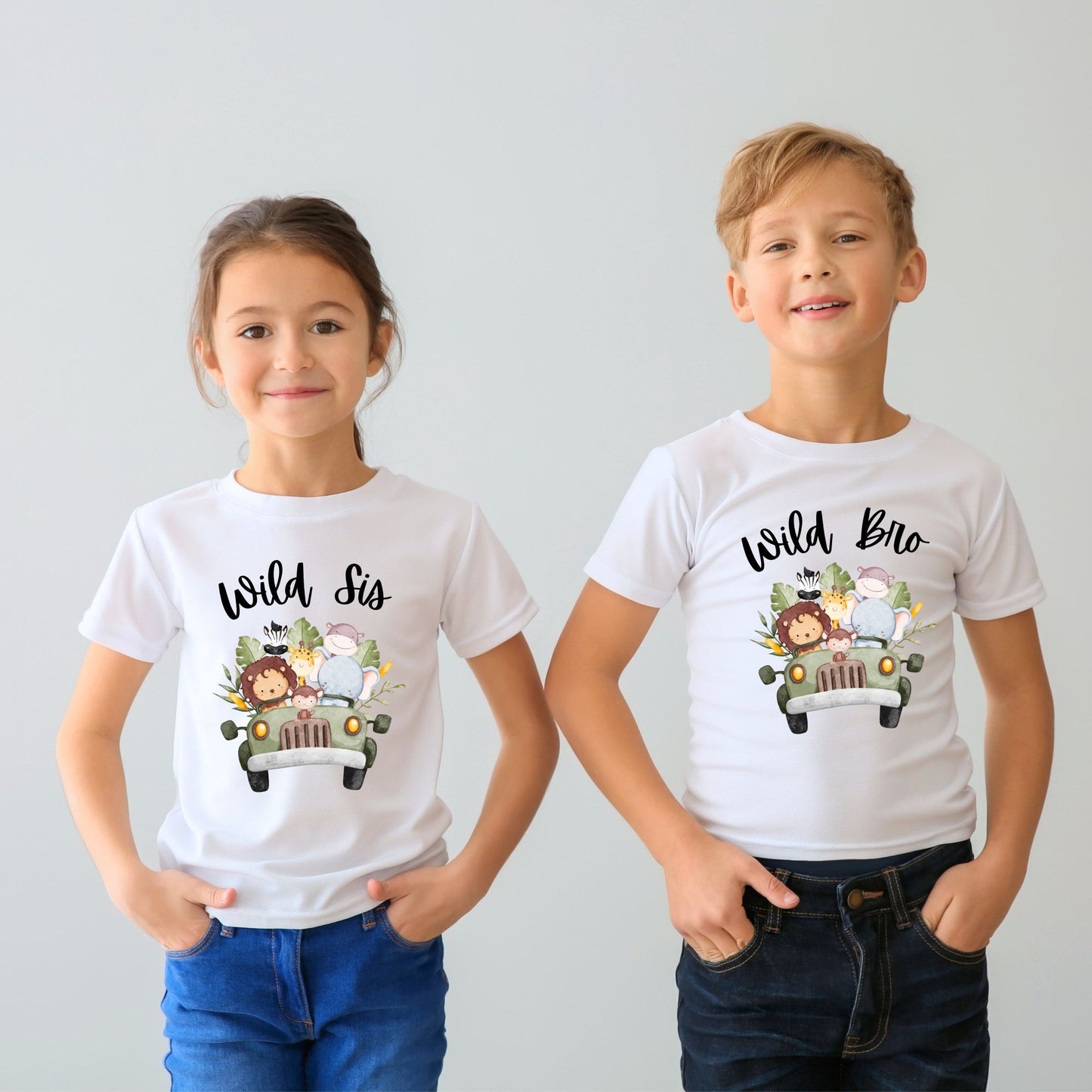 Wild One Matching Family Shirts & Baby Romper Set