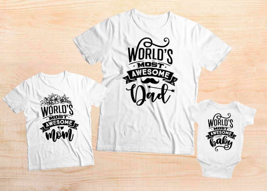 Matching Family Tees: World's Most Awesome Edition