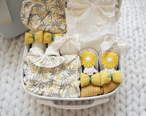 Gorgeous Yellow Baby Girl Luggage Gift Set 6-12 Months